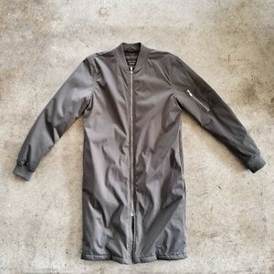 KNEE LENGTH BOMBER JACKET